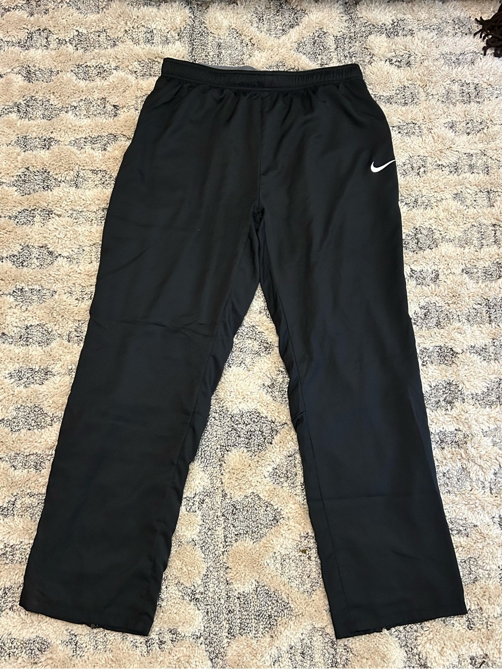 Nike Black Kids Jogger Pants with White Swoosh